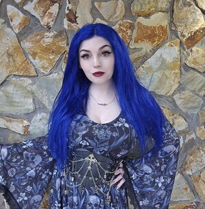 Sapphire blue human hair custom dyed lace front wig